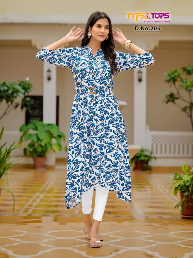 Grassy Vol 2 By Tips And Tops Rayon Printed Kurti Wholesale Market In Surat
